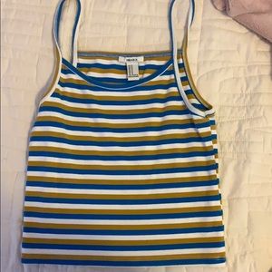 striped, cropped tank top